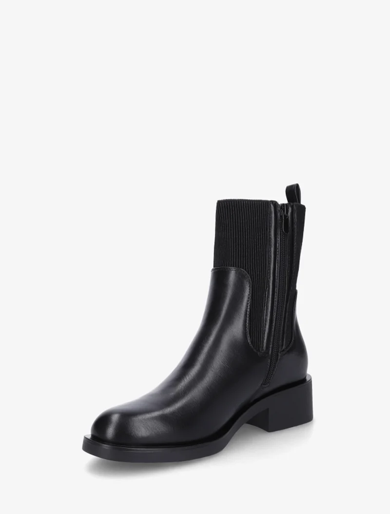 Bottines élastiquées en simili - Noir