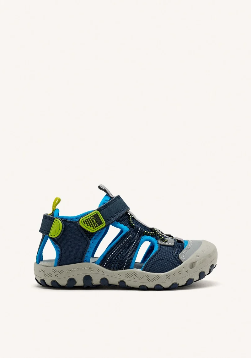 BLUE SPORTS FLIP-FLOPS CALIFORNIA STYLE WITH COLOR ACCENTS FOR BOYS AND GIRLS ADRANO