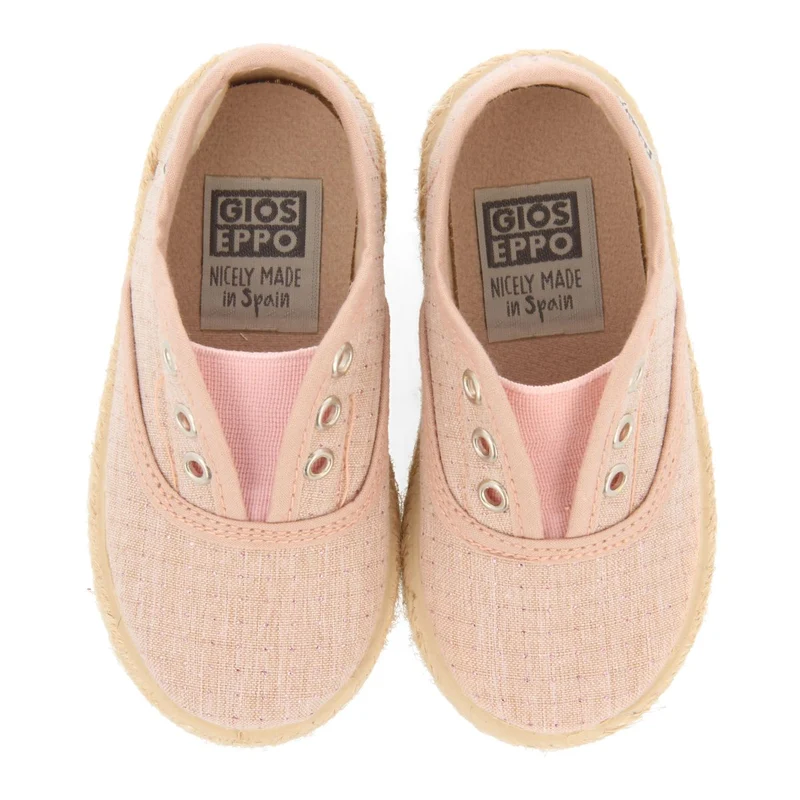 PINK OXFORD STYLE ESPADRILLES WITH JUTE DETAILS FOR BABY ASSORO