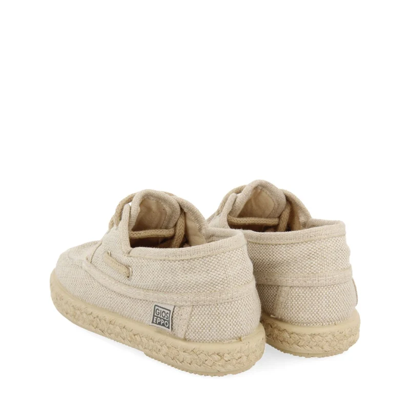 BEIGE NAUTICAL STYLE ESPADRILLES WITH JUTE DETAILS FOR BOYS AND GIRLS ELLENTON