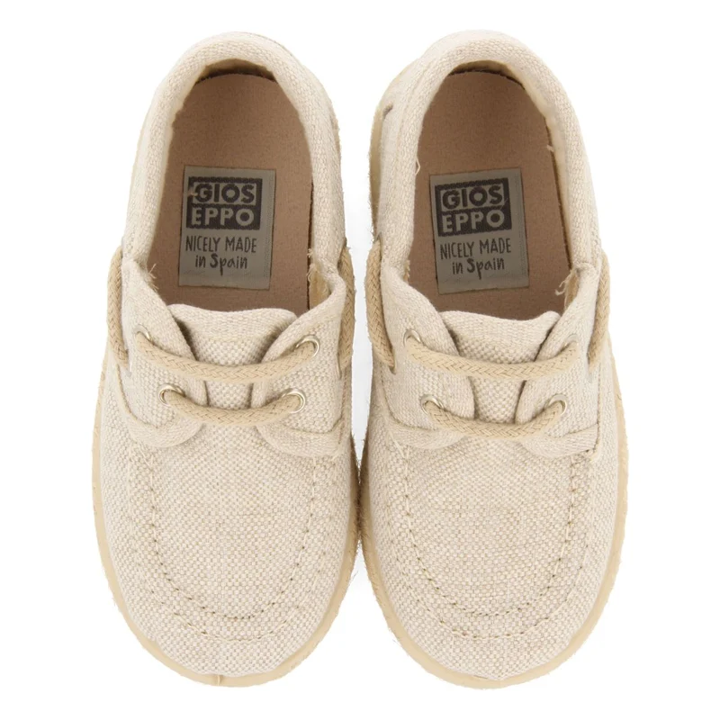 BEIGE NAUTICAL STYLE ESPADRILLES WITH JUTE DETAILS FOR BOYS AND GIRLS ELLENTON