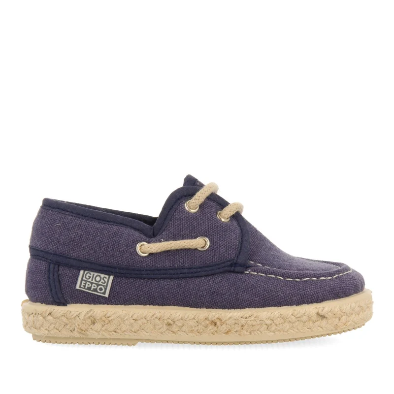 NAVY BLUE NAUTICAL STYLE ESPADRILLES WITH JUTE DETAILS FOR BOYS AND GIRLS ELLENTON