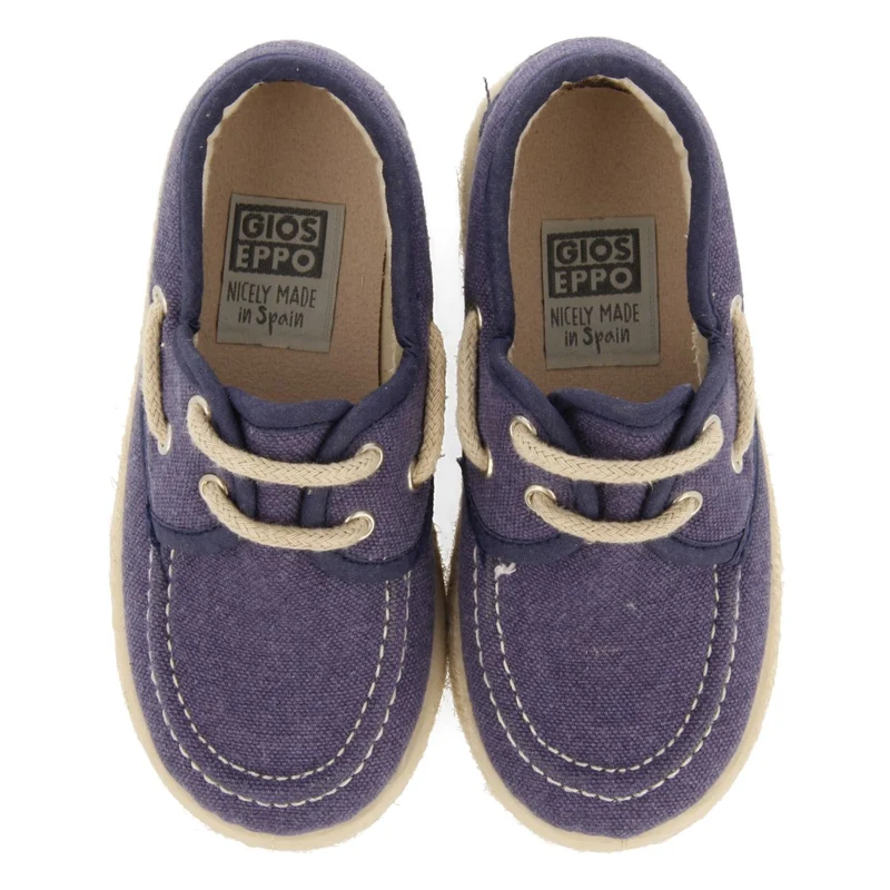 NAVY BLUE NAUTICAL STYLE ESPADRILLES WITH JUTE DETAILS FOR BOYS AND GIRLS ELLENTON
