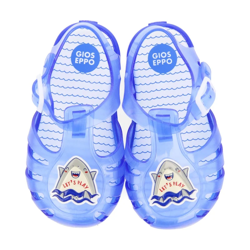 BLUE CRAB SHOES WITH SHARK PATCH FOR BABY KRUME