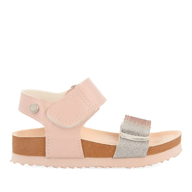 PINK BIO SOLE FLIP-FLOPS WITH GLITTER FOR GIRL AND BOY DUFUR