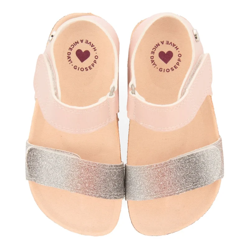 PINK BIO SOLE FLIP-FLOPS WITH GLITTER FOR GIRL AND BOY DUFUR