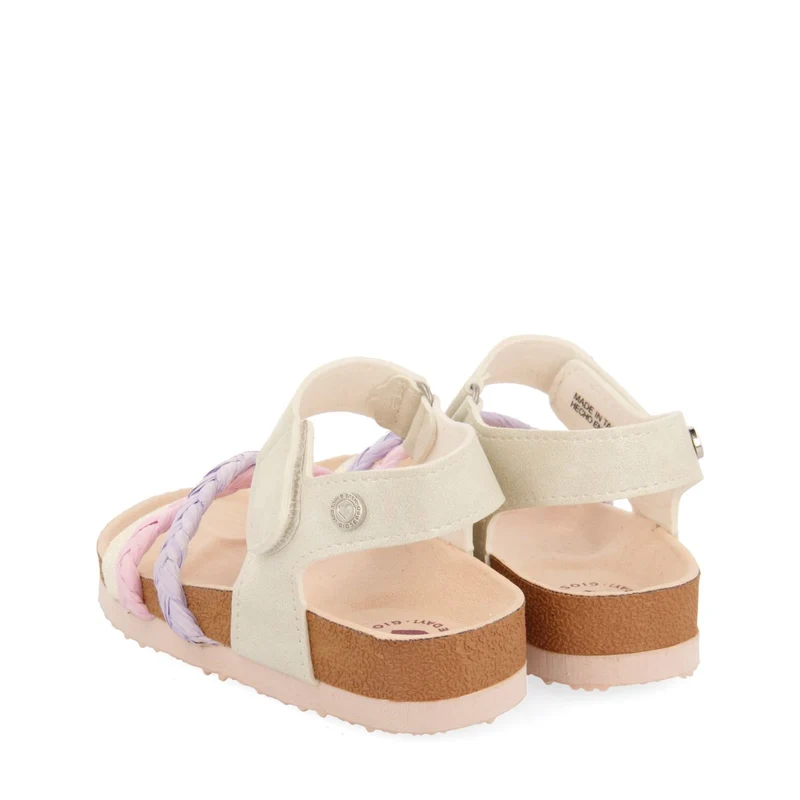 BIO MULTICOLOR SOLE FLIP-FLOPS WITH GLITTER DETAILS AND RAFFIA BRAIDING FOR GIRLS AND BOYS DELIA