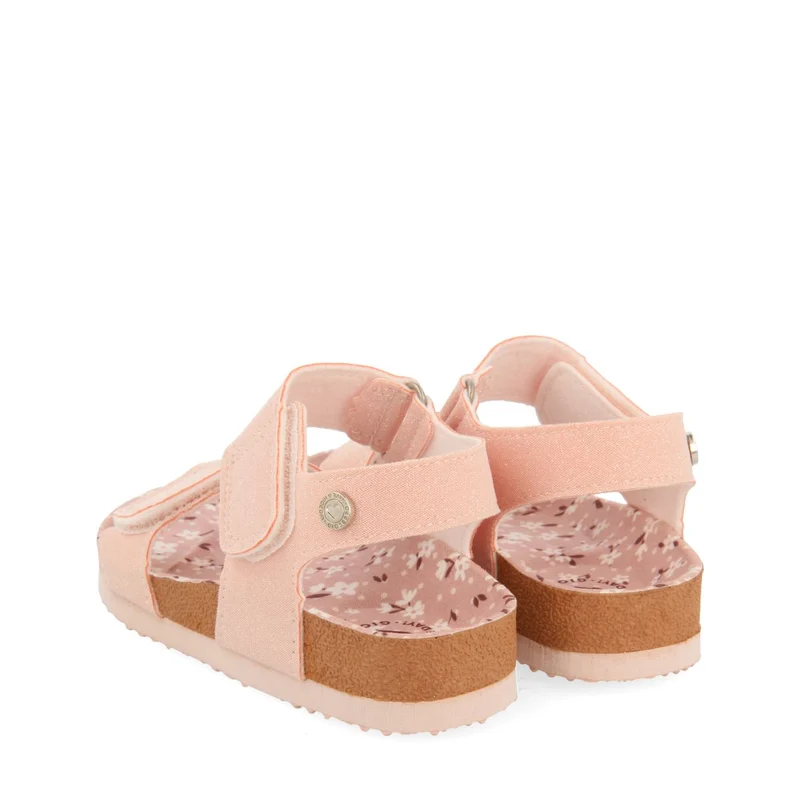 PINK BIO SOLE FLIP-FLOPS WITH GLITTER AND FANTASY PRINT