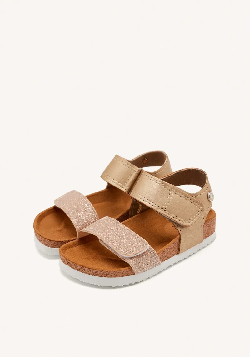 GOLDEN BIO SOLE FLIP-FLOPS WITH GLITTER FOR GIRL AND BOY ANGWING