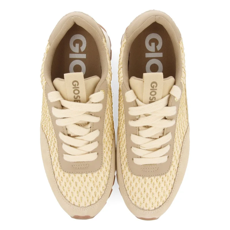 GOLDEN SNEAKERS WITH BRAIDED DETAILS FOR WOMEN GAGGI