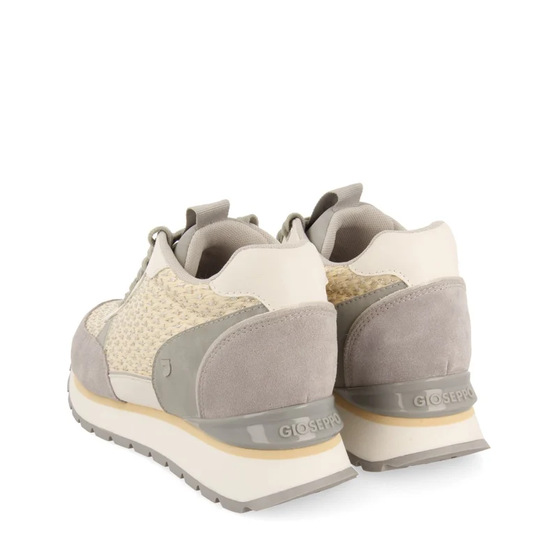 GOLDEN SNEAKERS WITH INTERNAL WEDGE AND BRAIDED DETAILS FOR WOMEN HEKAL