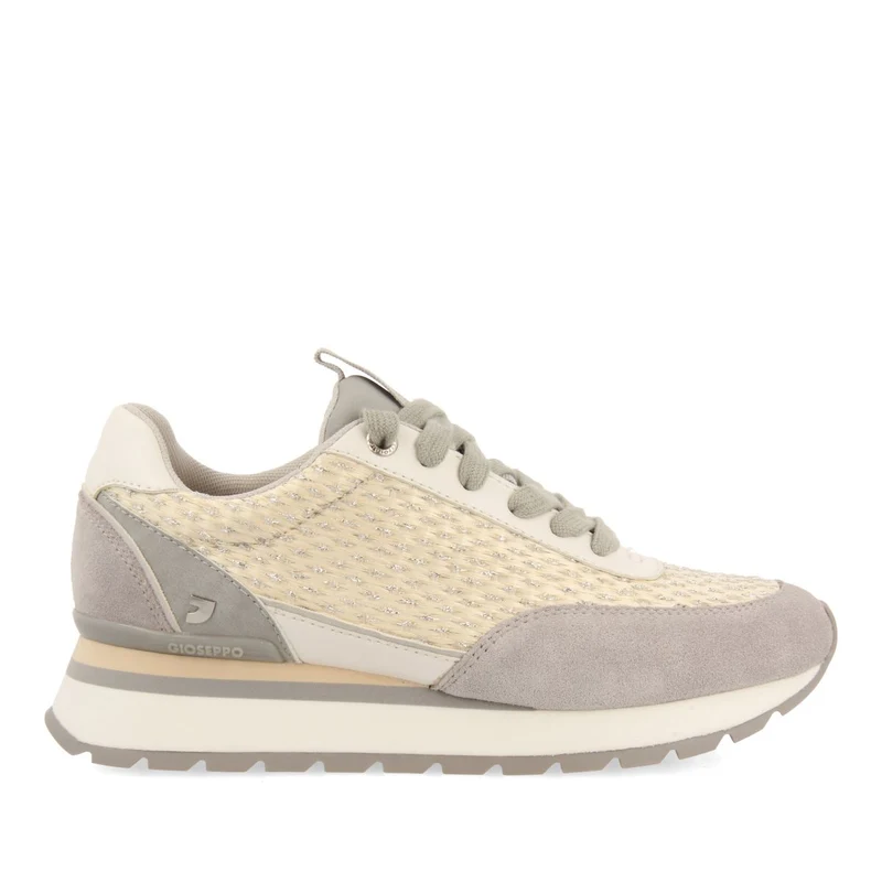 SILVER SNEAKERS WITH BRAIDED DETAILS FOR WOMEN GAGGI