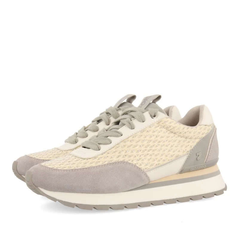 SILVER SNEAKERS WITH BRAIDED DETAILS FOR WOMEN GAGGI