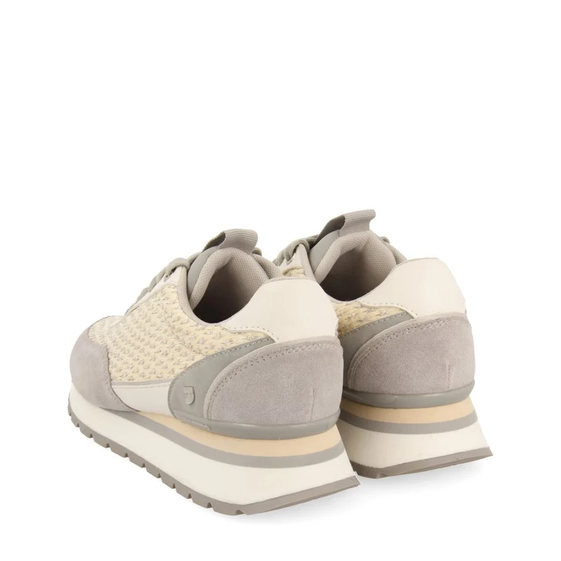 SILVER SNEAKERS WITH BRAIDED DETAILS FOR WOMEN GAGGI