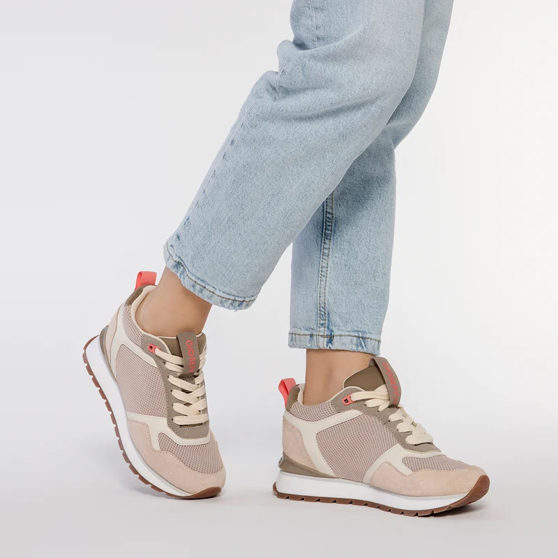 NUDE SNEAKERS WITH INTERNAL WEDGE AND MULTICOLOR DETAILS FOR WOMEN RANDAZZO