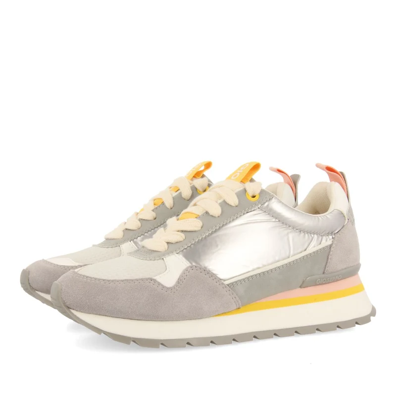 SILVER SNEAKERS WITH MULTICOLOR DETAILS FOR WOMEN SAMOSET