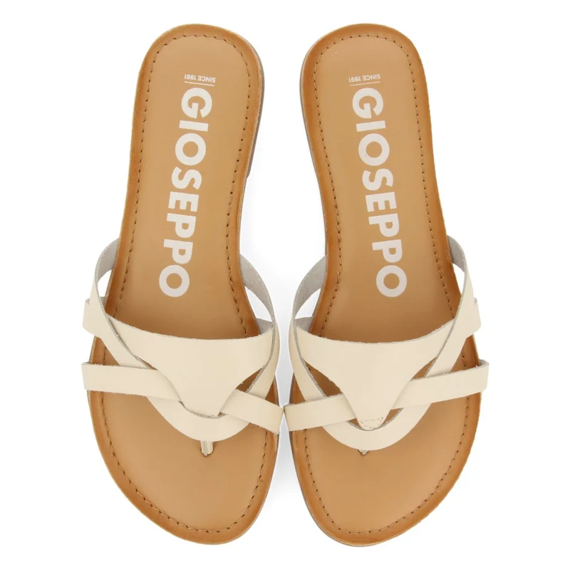 OFF-WHITE LEATHER SANDALS WITH STRAPS FOR WOMEN CAYUSE