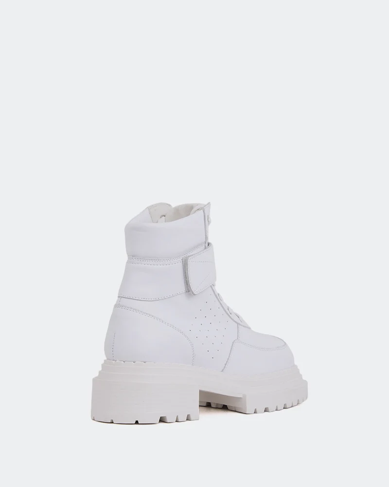 Peline White Leather