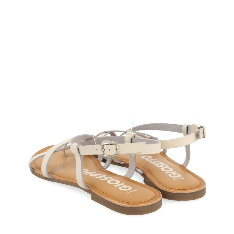 OFF-WHITE LEATHER SANDALS WITH THIN STRAPS FOR WOMEN COURSAN