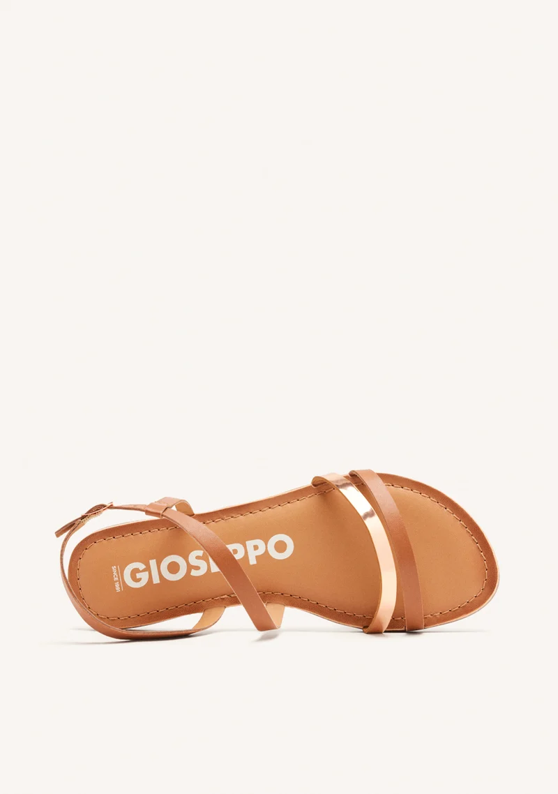 BICOLOUR LEATHER SANDALS BARGEME