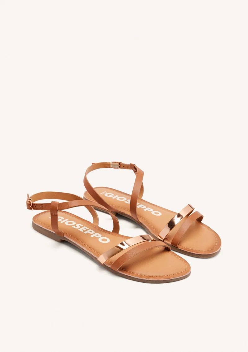 BICOLOUR LEATHER SANDALS BARGEME