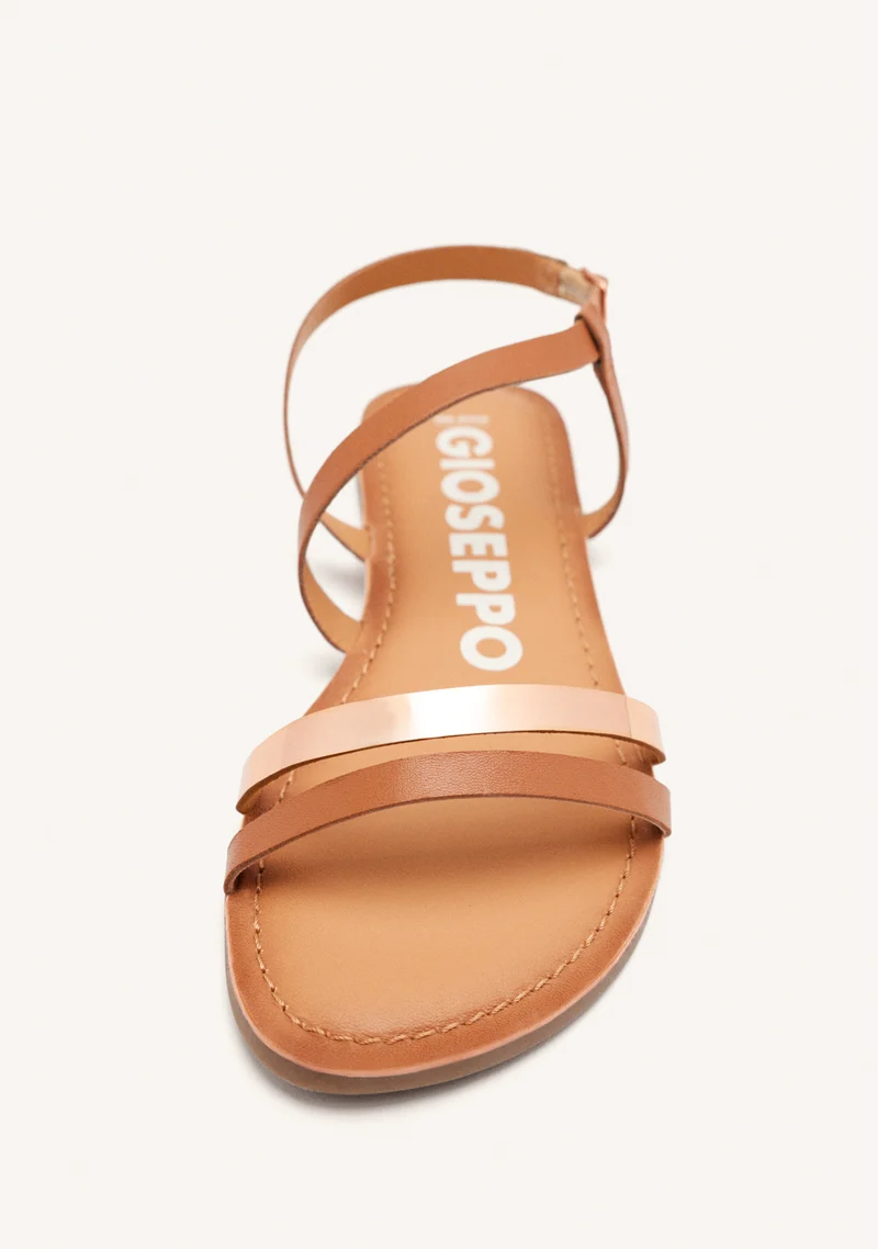 BICOLOUR LEATHER SANDALS BARGEME