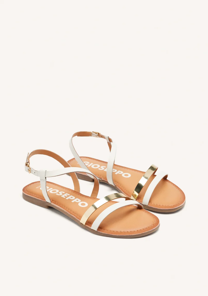 BICOLOUR LEATHER SANDALS BARGEME