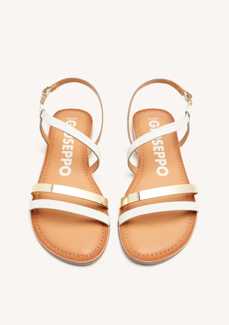 BICOLOUR LEATHER SANDALS BARGEME
