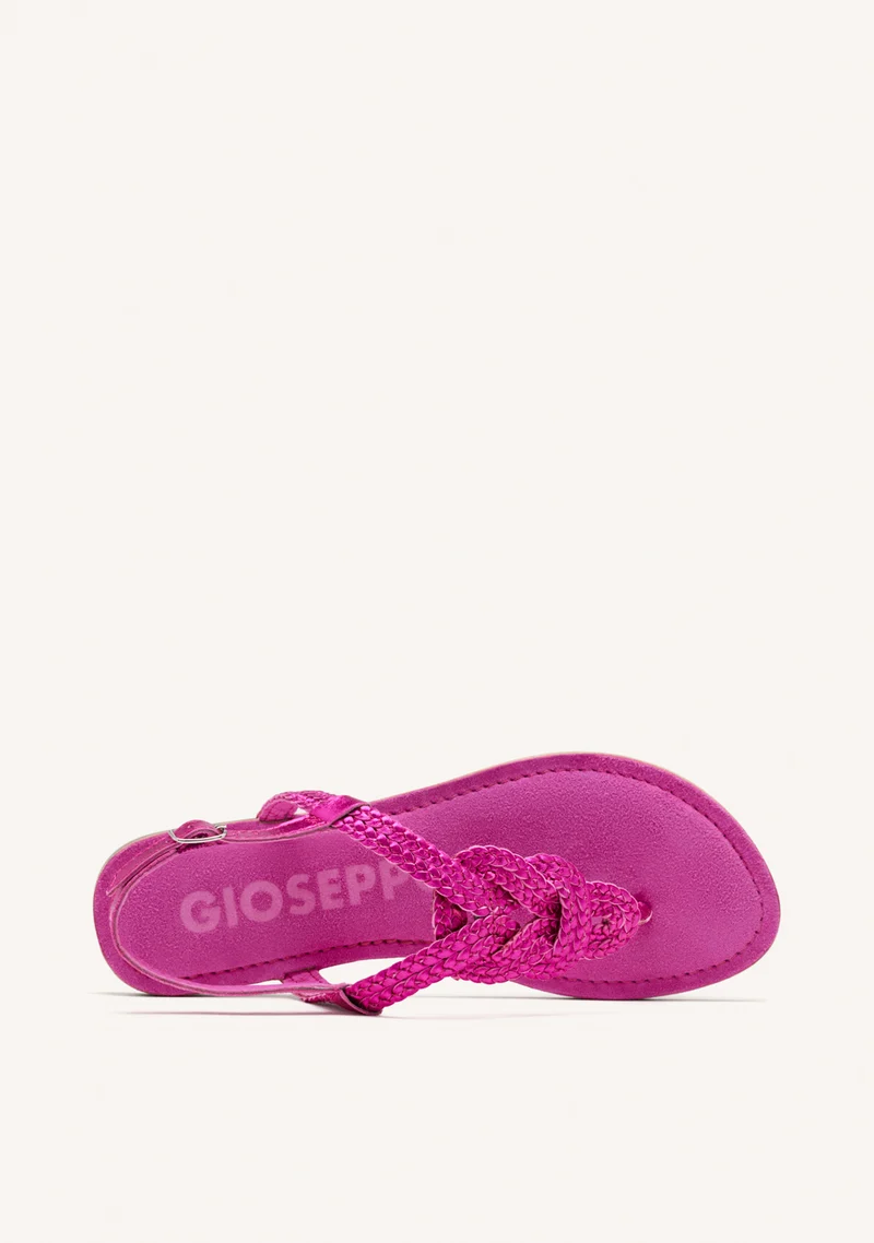 BRAIDED SHINY LEATHER SANDALS ZUPANJA