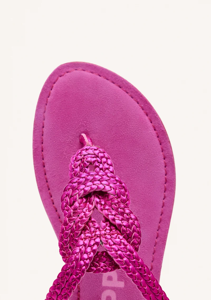 BRAIDED SHINY LEATHER SANDALS ZUPANJA