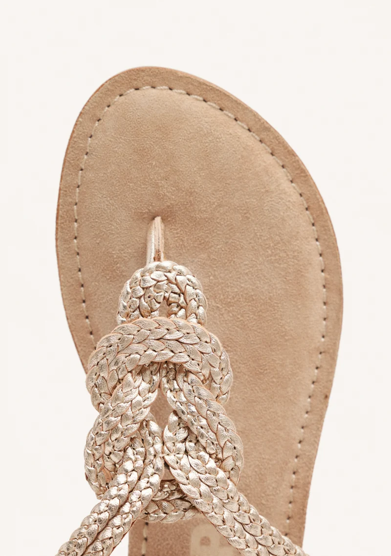 BRAIDED SHINY LEATHER SANDALS ZUPANJA