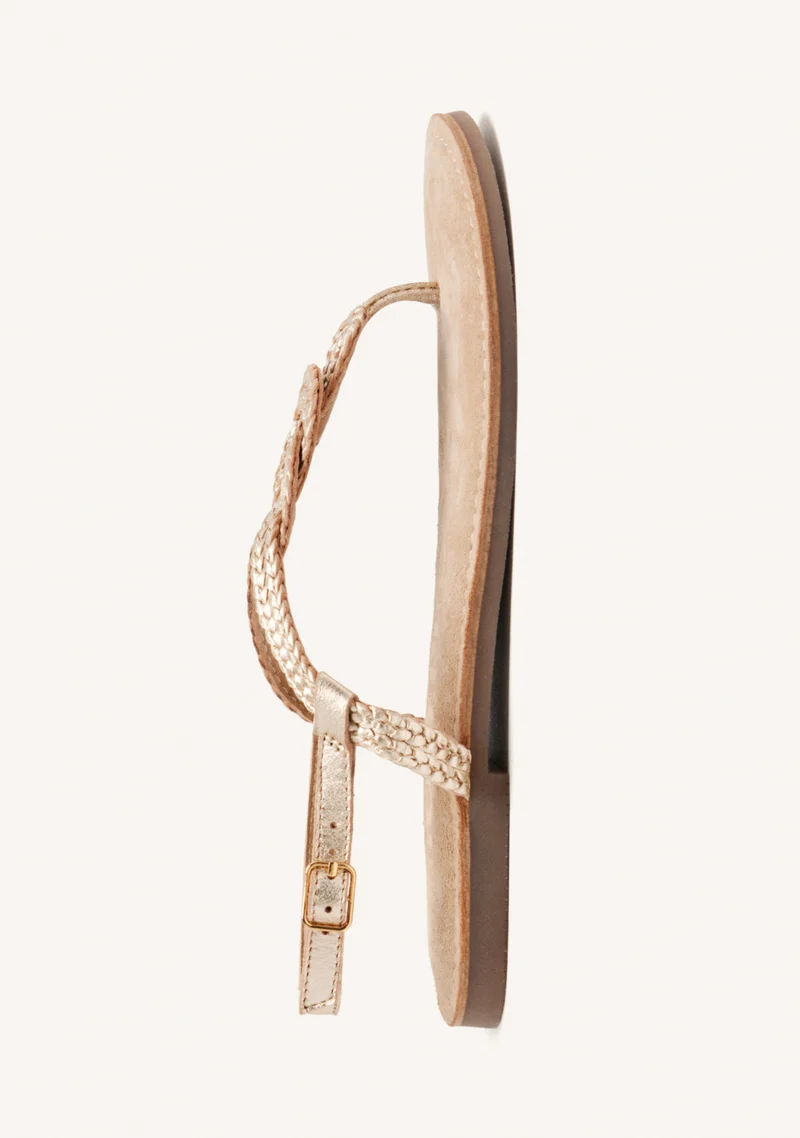 BRAIDED SHINY LEATHER SANDALS ZUPANJA