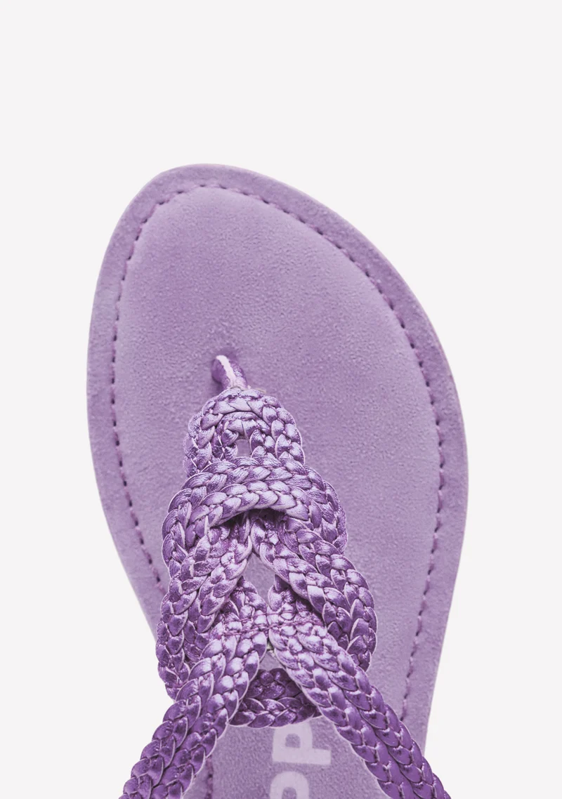 BRAIDED SHINY LEATHER SANDALS ZUPANJA