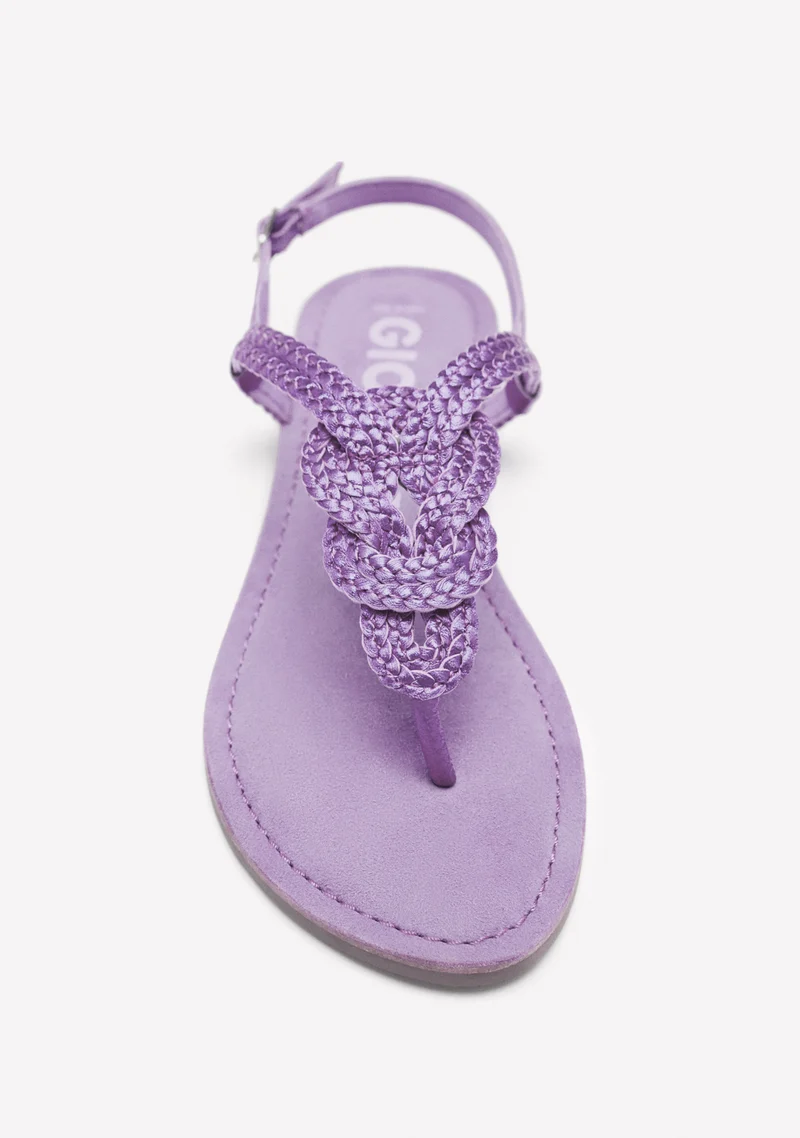 BRAIDED SHINY LEATHER SANDALS ZUPANJA