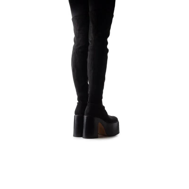 Trigger Black Suede Stretch