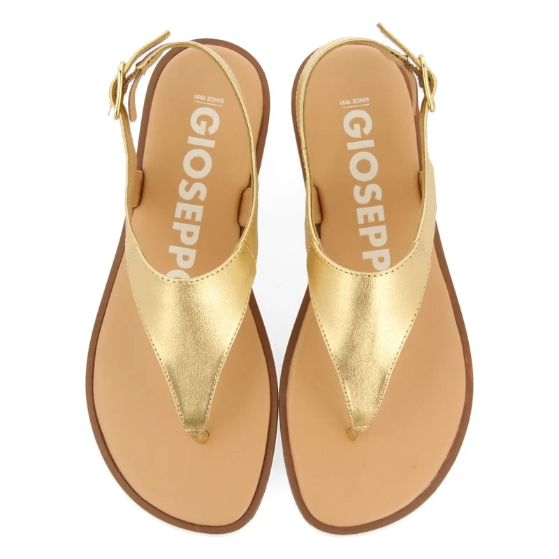 GOLDEN LEATHER SANDALS FOR WOMEN FIERZE