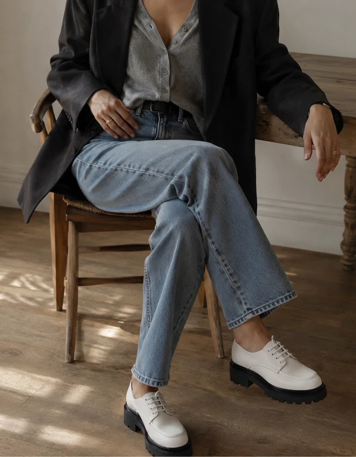 Huelva White Leather