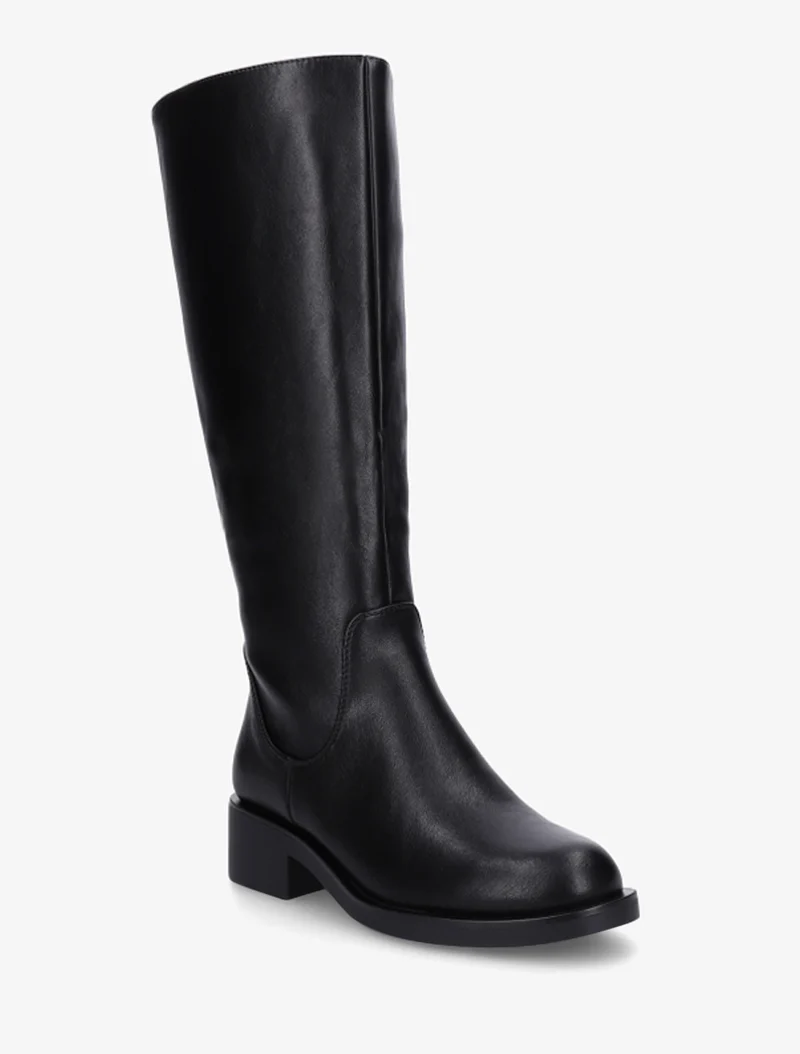 Bottes plates basiques en simili - Noir