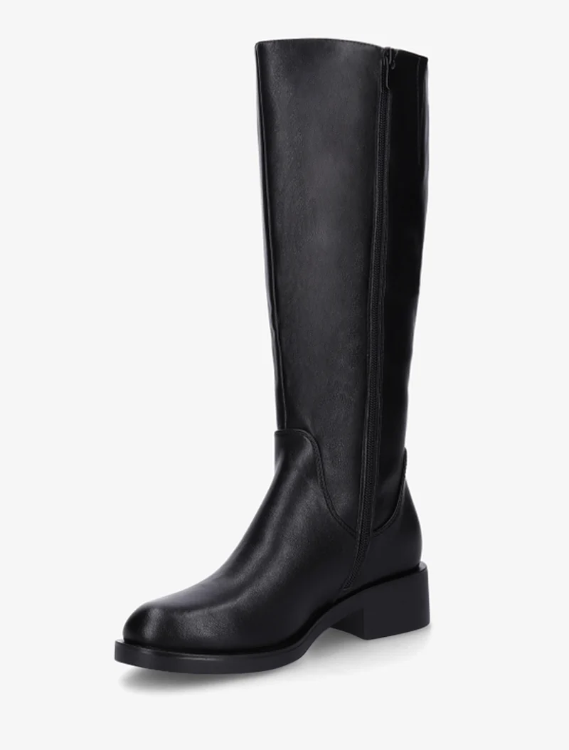Bottes plates basiques en simili - Noir