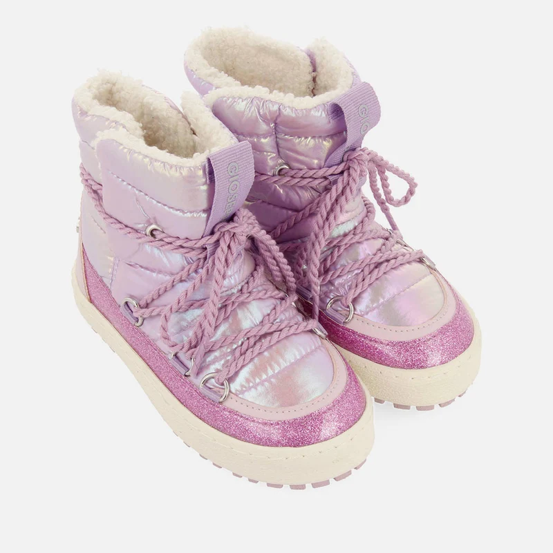 PADDED METALLIC SATIN APRÈS-SKI STYLE BOOTS