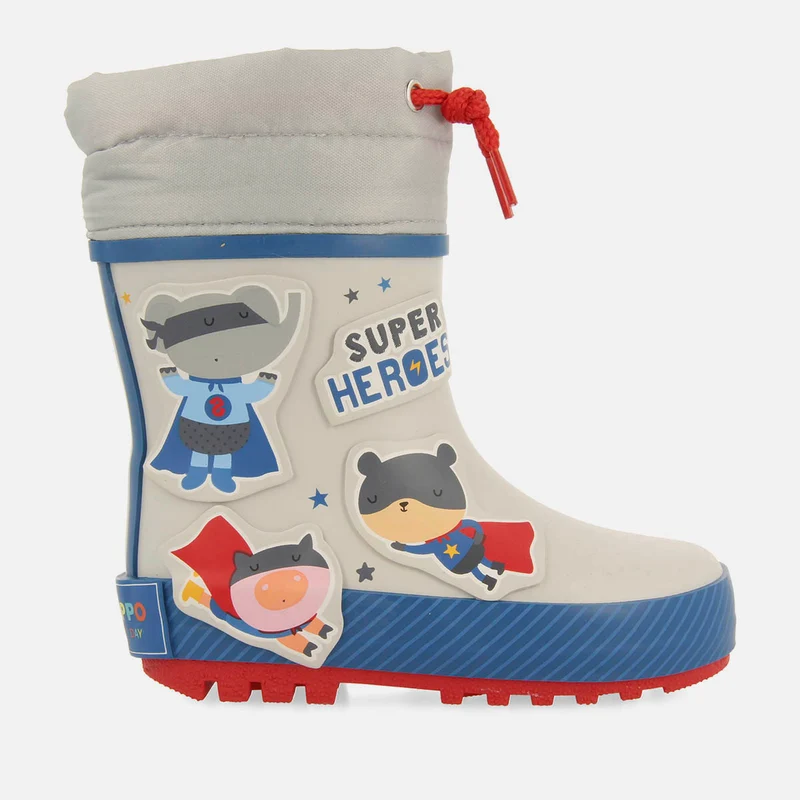 RUBBER BOOTS WITH SUPERHERO PATCHES HAGUE