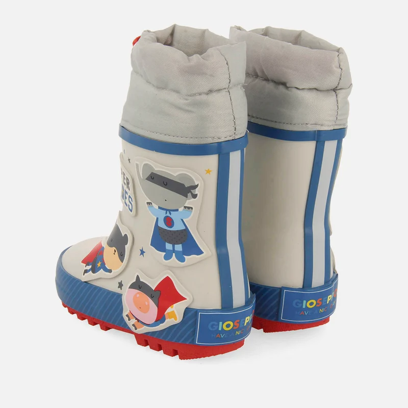 RUBBER BOOTS WITH SUPERHERO PATCHES HAGUE