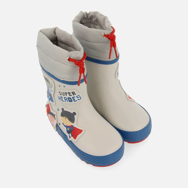 RUBBER BOOTS WITH SUPERHERO PATCHES HAGUE
