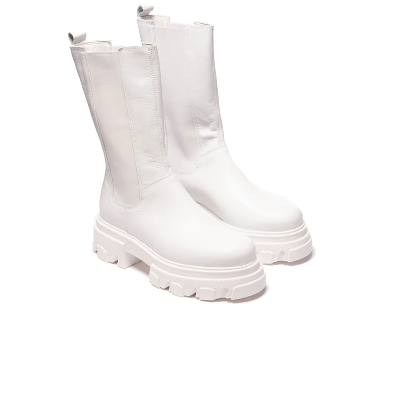 Hamako White Leather