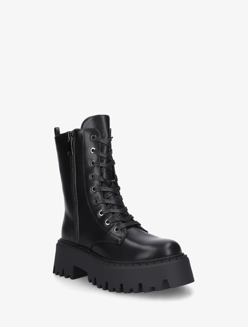 Bottines montantes style rangers - Noir