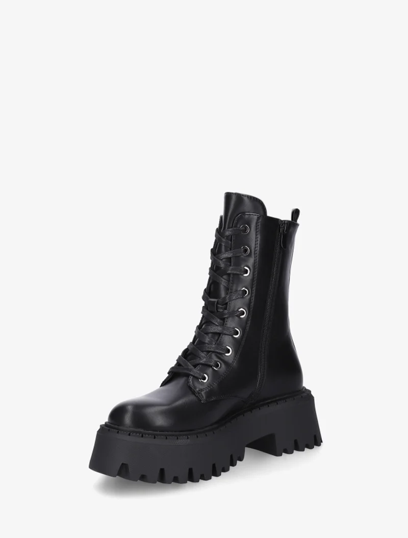 Bottines montantes style rangers - Noir