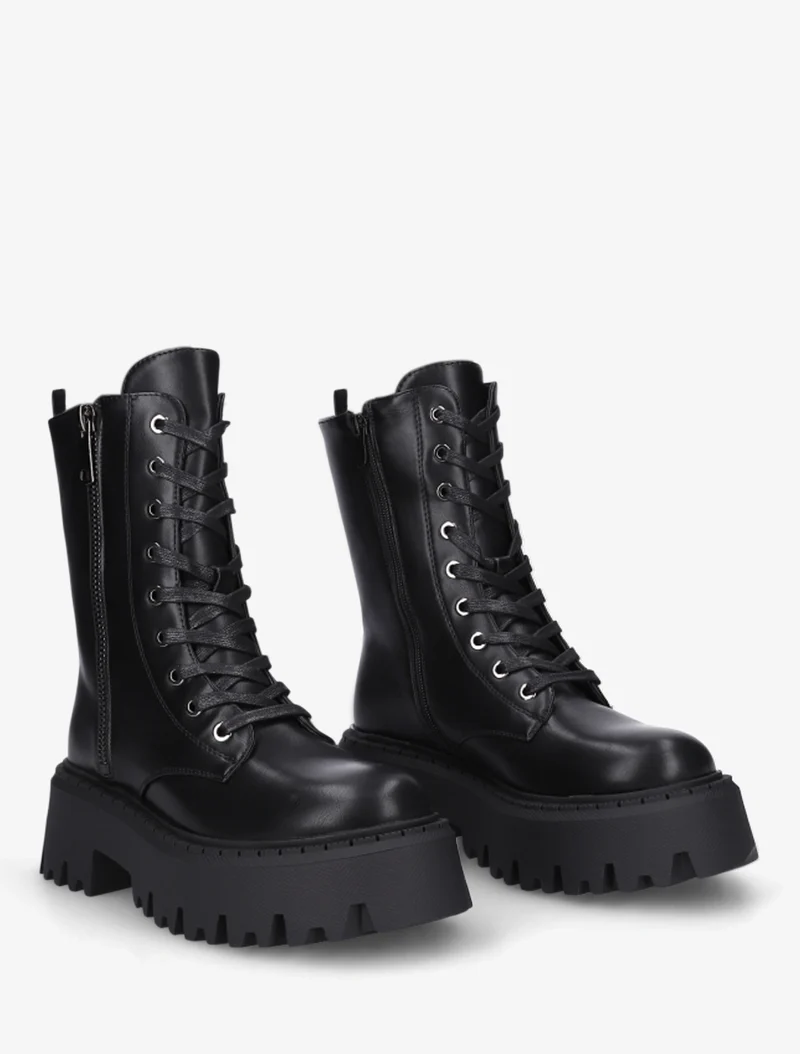 Bottines montantes style rangers - Noir