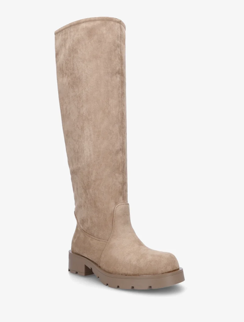 Bottes en suédine unies - Taupe