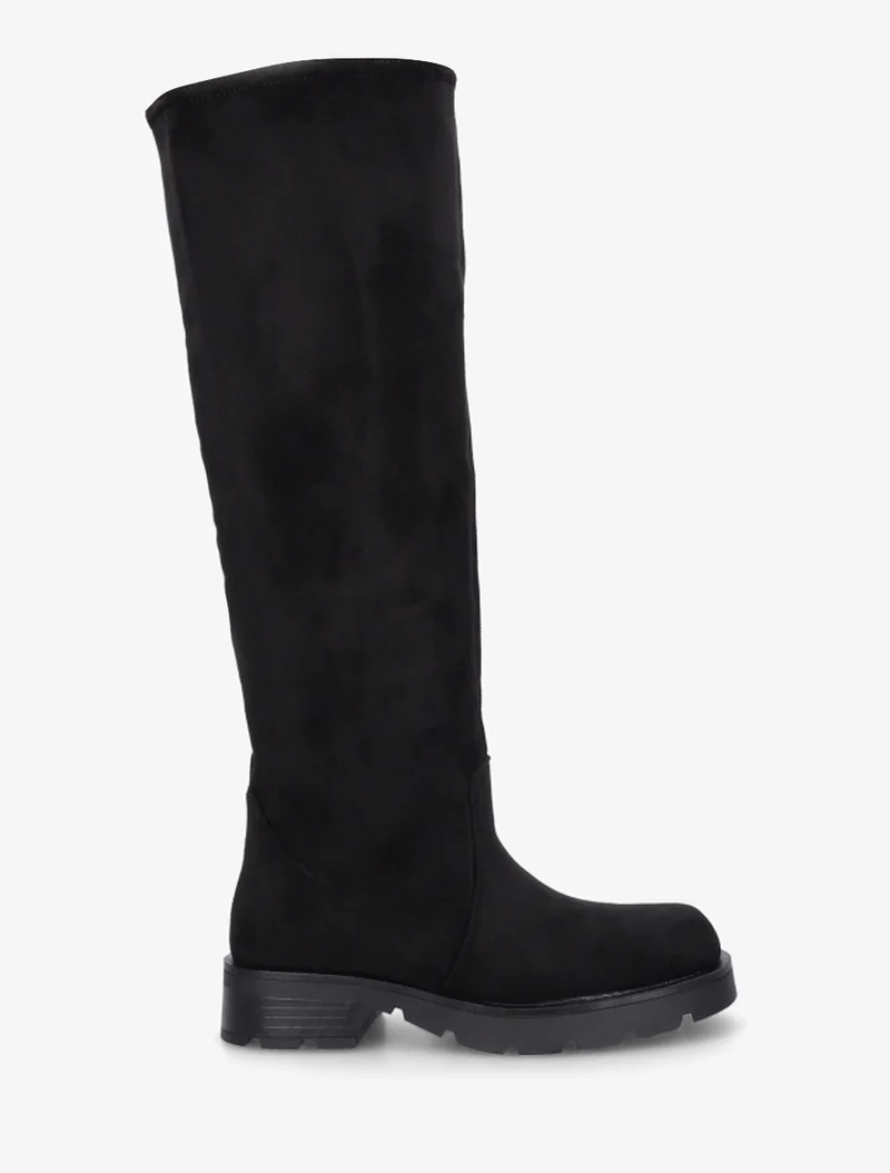 Bottes en suédine unies - Noir