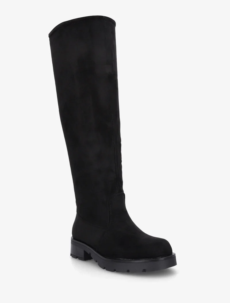 Bottes en suédine unies - Noir
